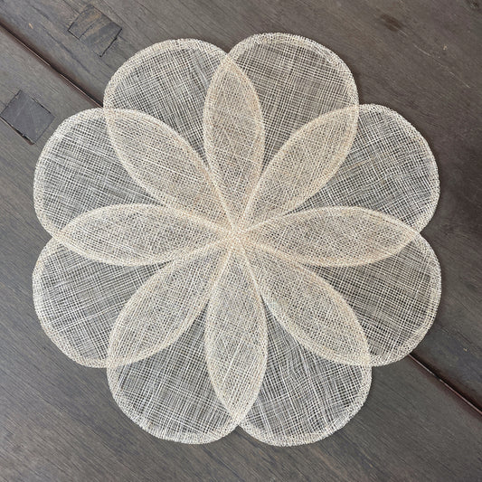 Flora sinamay placemat set of 4