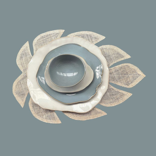 Monstera sinamay placemats set of 4